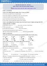 Đề thi giữa kì 1 Tiếng Anh 9 iLearn Smart World - Đề số 4